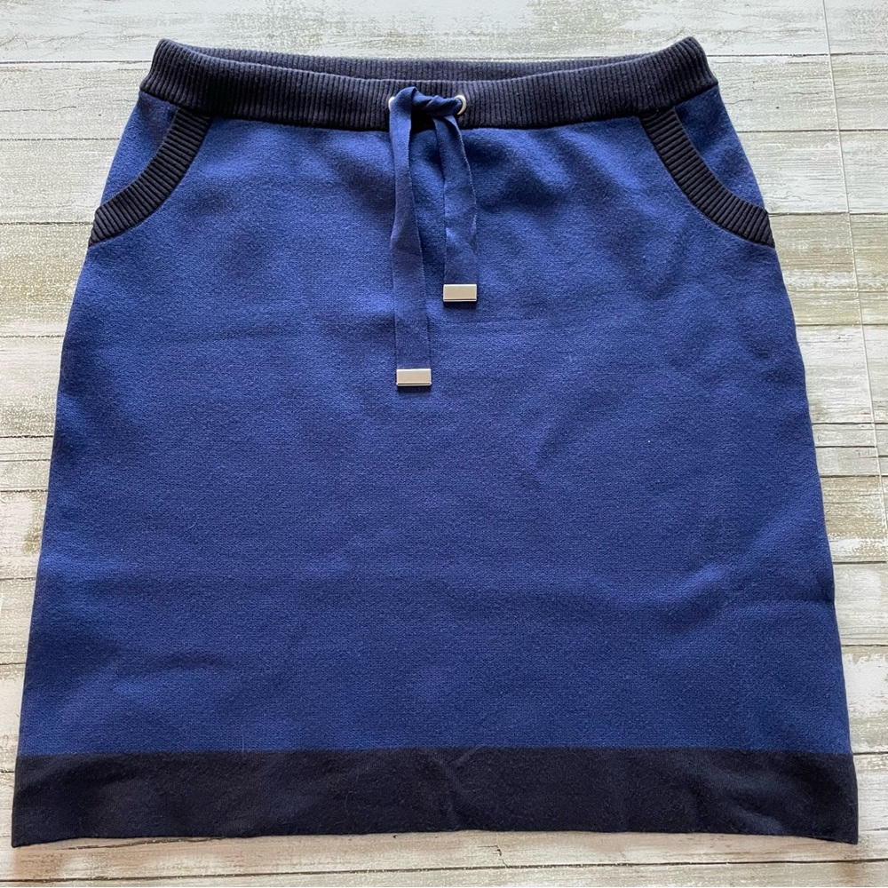 Yest Knitted Blue Black Mini Skirt size 12
